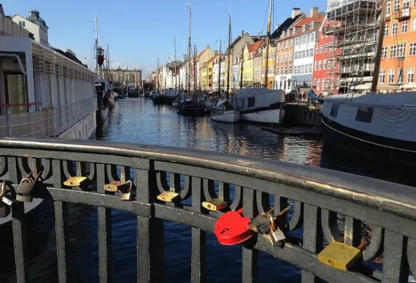 Love locks on the bridge at Nyhaven