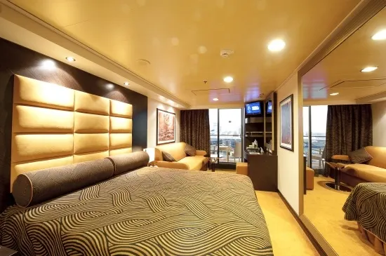 Stylish decor in the balcony cabin on MSC Splendida