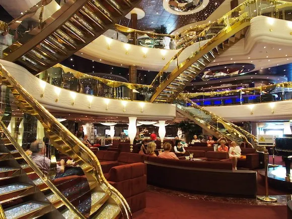 The atrium on board MSC Splendida Photo: Heatheronhertravels.com