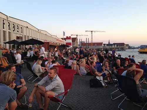 A beer by the harbour at Copenhagen Street Food on Paper Island Photo: Heatheronhertravels.com