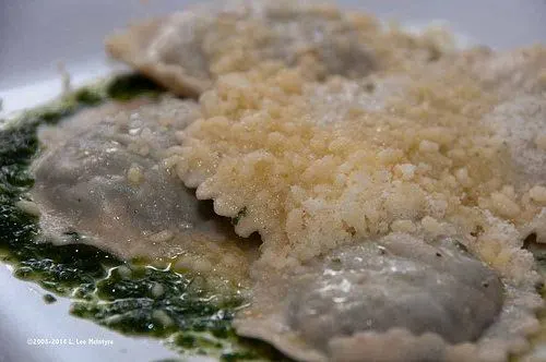 A plate of Schlutzkrapfen/Mezzelune Photo: Lee McIntyre