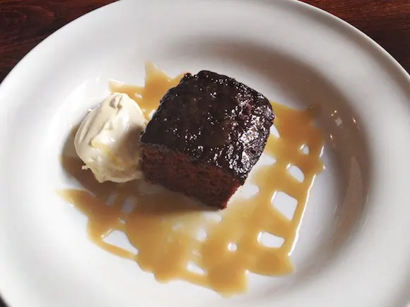 Sticky toffee pudding at the Spaniard's Inn in London Photo: Andrea Duty