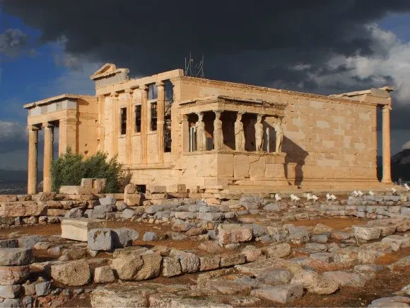 The Erechtheum on the Acropolis in Athens Photo: Heatheronhertravels.com