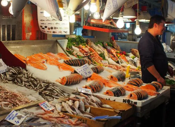 Central market or Varvakios agora on Athinas Street in Athens Photo: Heatheronhertravels.com