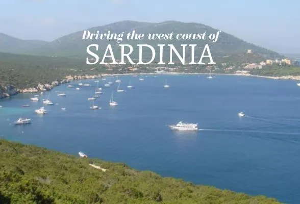 Driving on the west coast of Sardinia