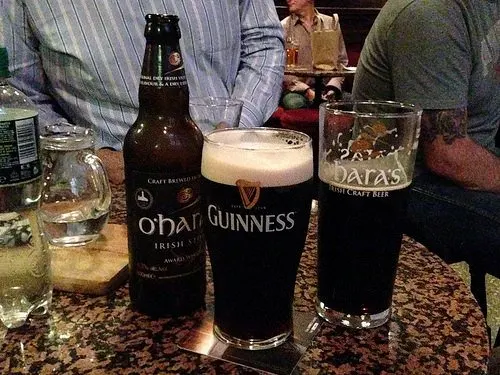 Guinness or O'Hara's - at the Stag's Head in Dublin Photo: Heatheronhertravels.com