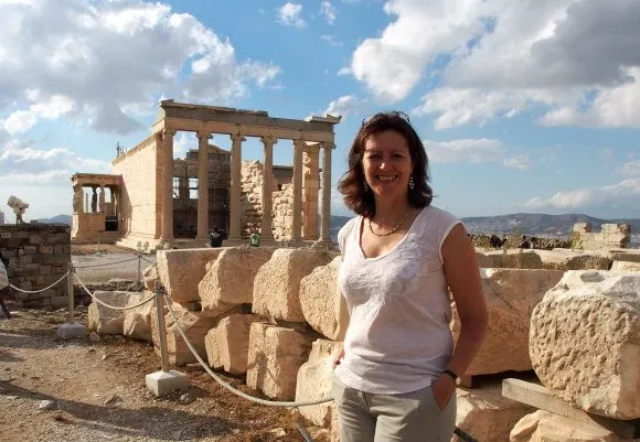 Heather at the Parthenon in Athens Photo: Heatheronhertravels.com