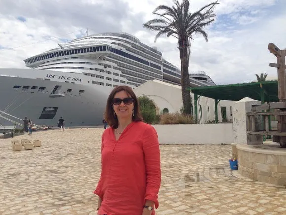 MSC Splendida at Tunis Photo: Heatheronhertravels.com