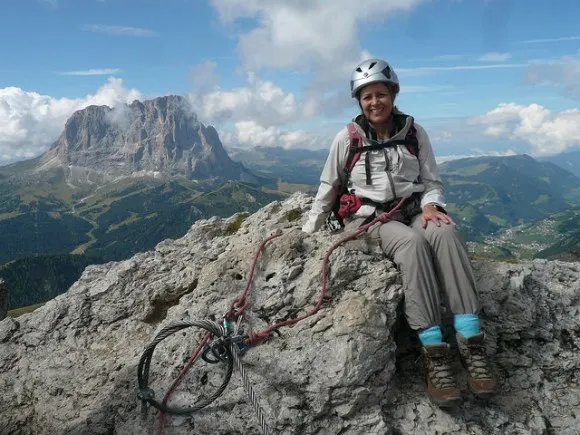 In the Dolomites on the Via Ferrata in South Tyrol Photo: Heatheronhertravels.com