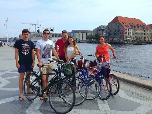 With our bikes, by the harbour in Copenhagen Photo: Heatheronhertravels.com