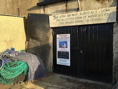 The Gods do not subtract from the allotted span of mens lives the hours spent fishing in Lyme Regis Photo: Heatheronhertravels.com