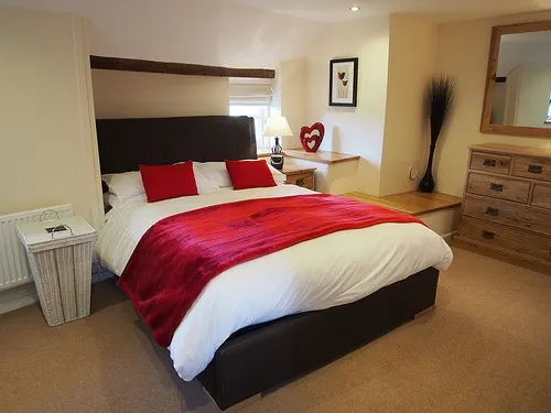 Master Bedroom at Red Doors Farm in Devon Photo: Heatheronhertravels.com