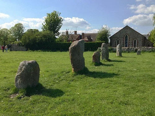 The standing stone in Avebury, Wiltshire