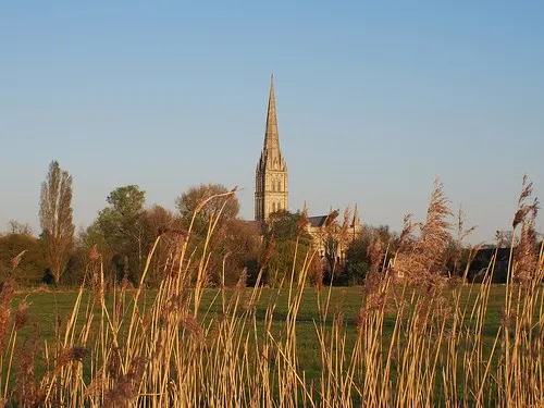 Salisbury Cathedral from across the water meadow Photo: Heatheronhertravels.com