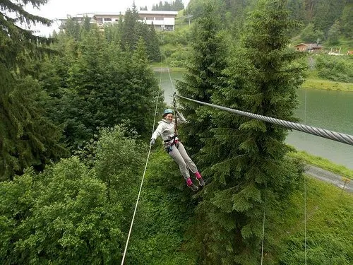 Zip wire at Horn Park, Wilder Kaiser