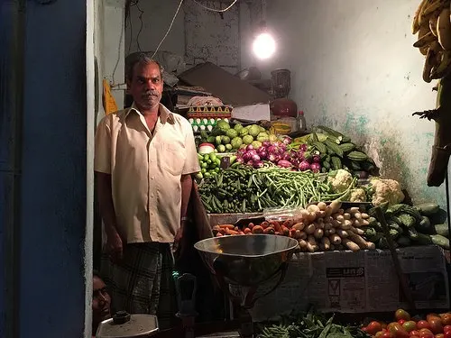 Vegetable stall in Indira Nagar - 1 day in Bangalore Photo: Heatheronhertravels.com