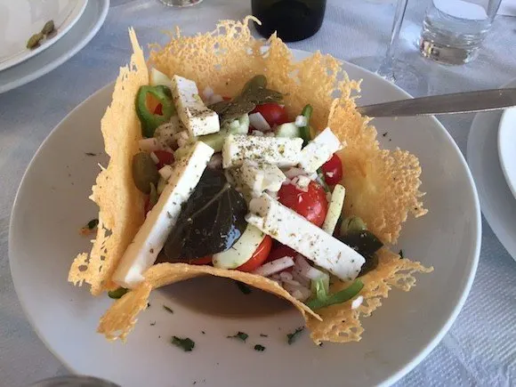 Greek Salad at Kalisti Taverna Photo: Heatheronhertravels.com