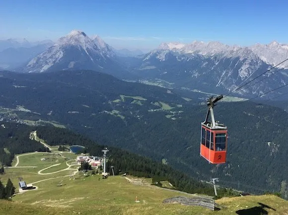 The cable car up to Seefelder Joch Photo: Heatheronhertravels.com