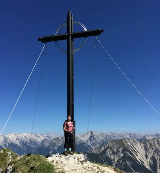 The cross at Seefelder Spitze in Austria Photo: Heatheronhertravels.com