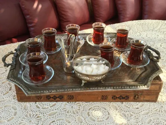 Turkish tea is served as our taste of Turkish Country life Photo: Heatheronhertravels.com