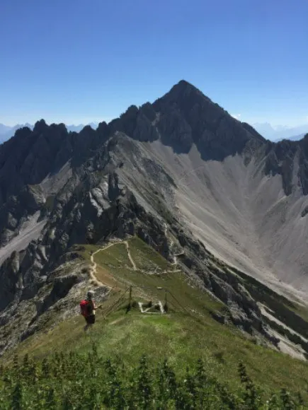 The precarious path onward from Seefelder Spitze Photo: Heatheronhertravels.com