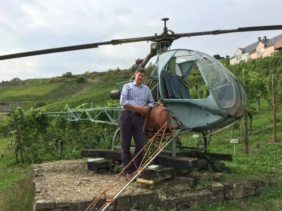 Guy with the Helicopter at the Wine museum Ehnen in Luxembourg Photo: Heatheronhertravels.com