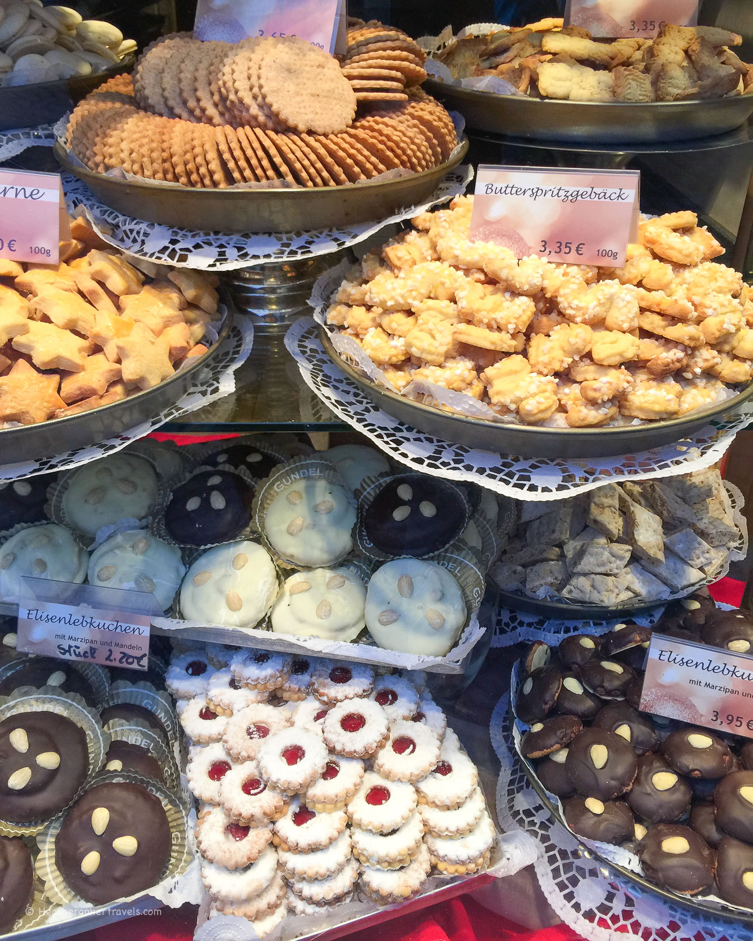 Christmas biscuits at Cafe Grundel in Heidelberg