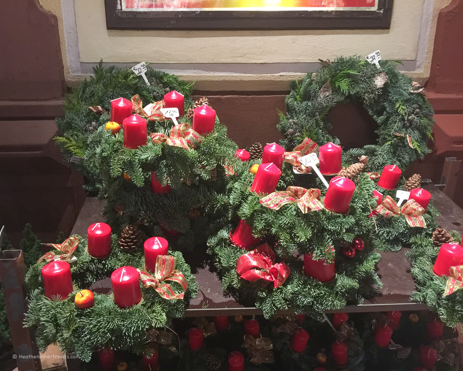 Christmas wreaths in Heidelberg