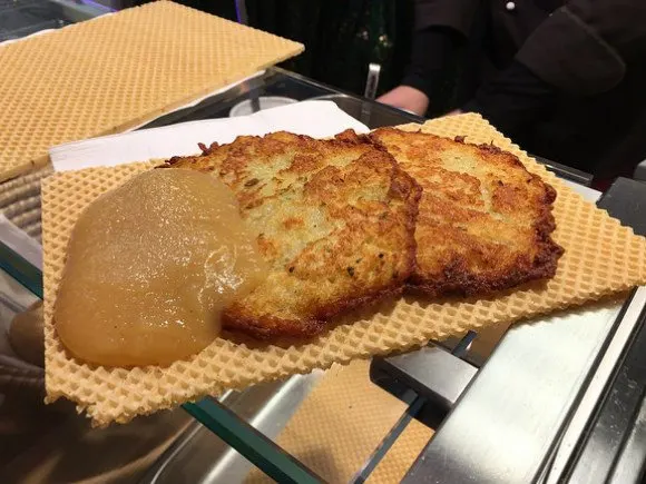 Kartoffelpuffer, potato fritters in Heidelberg Photo: Heatheronhertravels.com