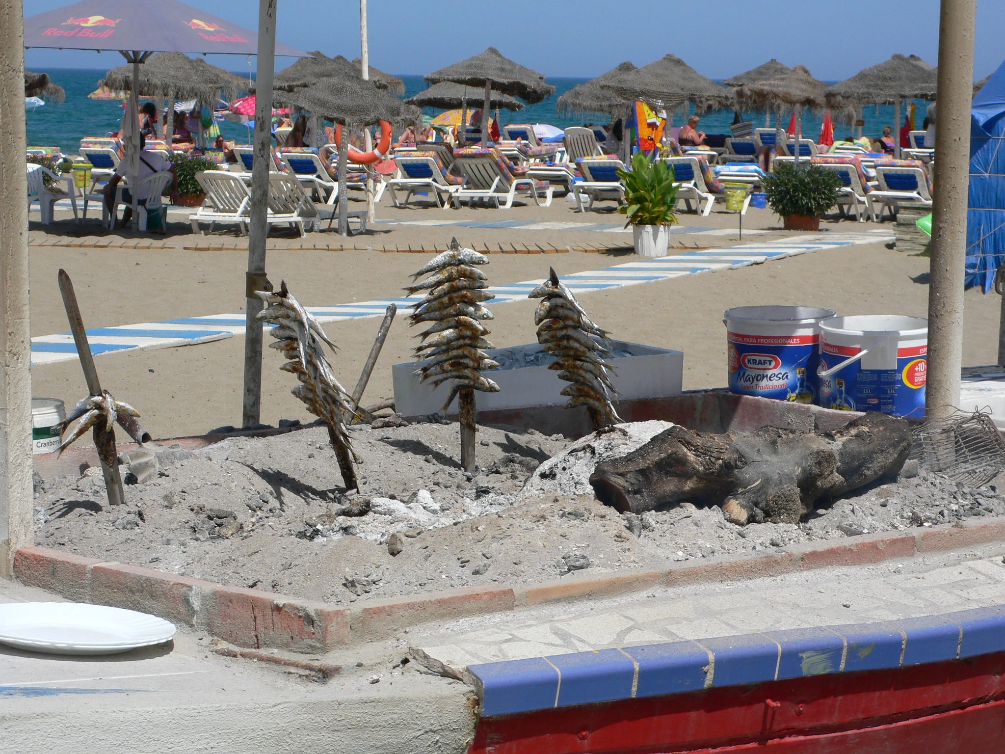 Sardines on the beach Costa del Sol Photo Heatheronhertravels.com