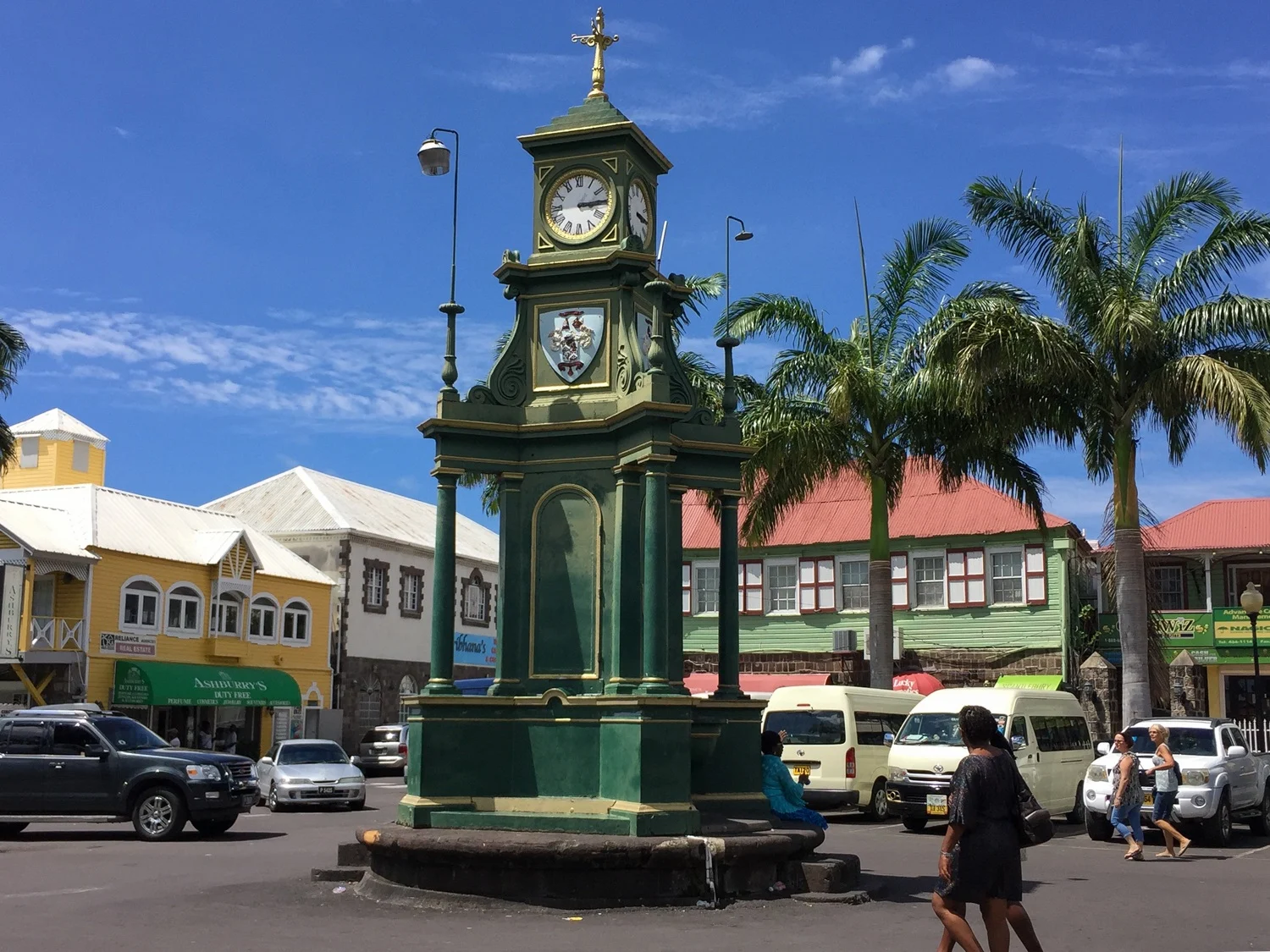 Clocktower in Basseterre St Kitts Photo Heatheronhertravels.com