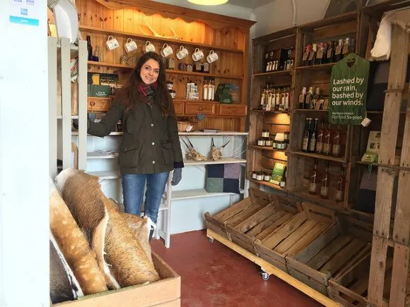 Meeting Becky Cole at the Farm shop at Broughgammon farm near Ballycastle Heatheronhertravels.com