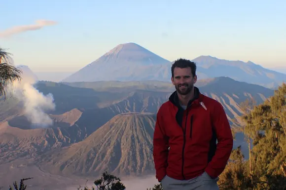 Mat at the Bromo Tengger Semeru National Park viewpoint, Java Indonesia Photo: Heatheronhertravels.com