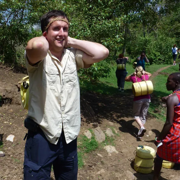 Mark collecting water in Kenya Photo: Audley Travel