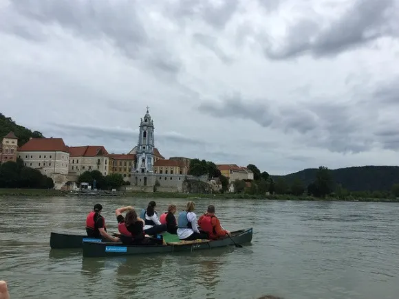 Canoeing down to Durnstein with Avalon Waterways Photo: Heatheronhertravels.com