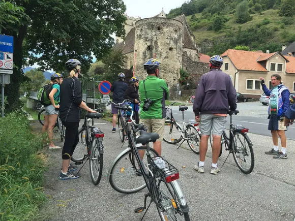 Cycling by the Danube on an Avalon Cruise excursion Photo: Heatheronhertravels.com