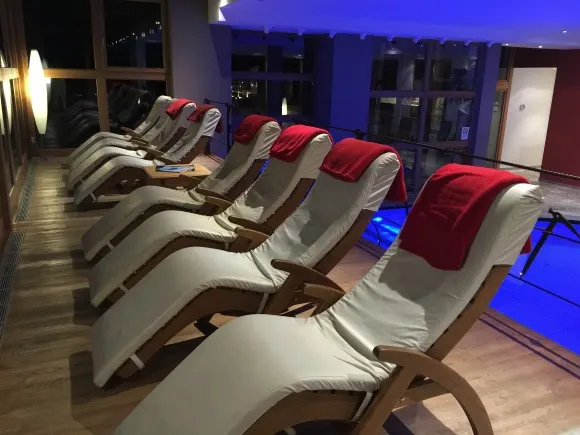 Relaxation area at Hotel Cyprianerhof in South Tyrol Photo: Heatheronhertravels.com