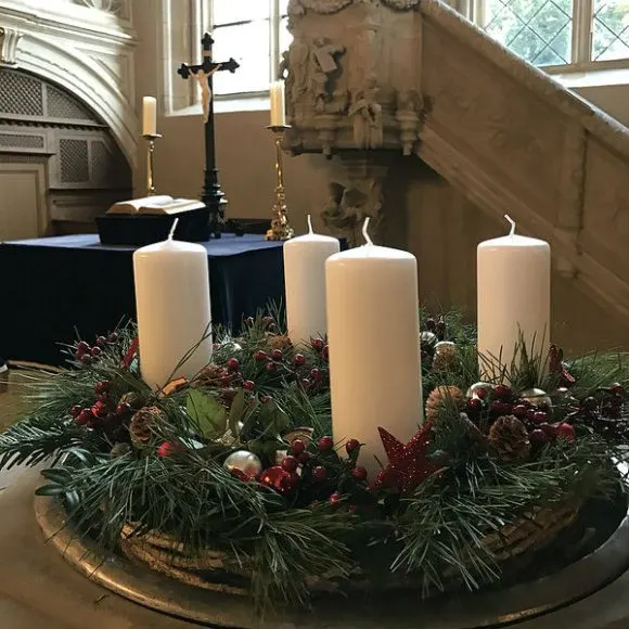 Advent wreath in the chapel at Schloss Callenberg, Germany Photo: Heatheronhertravels.com