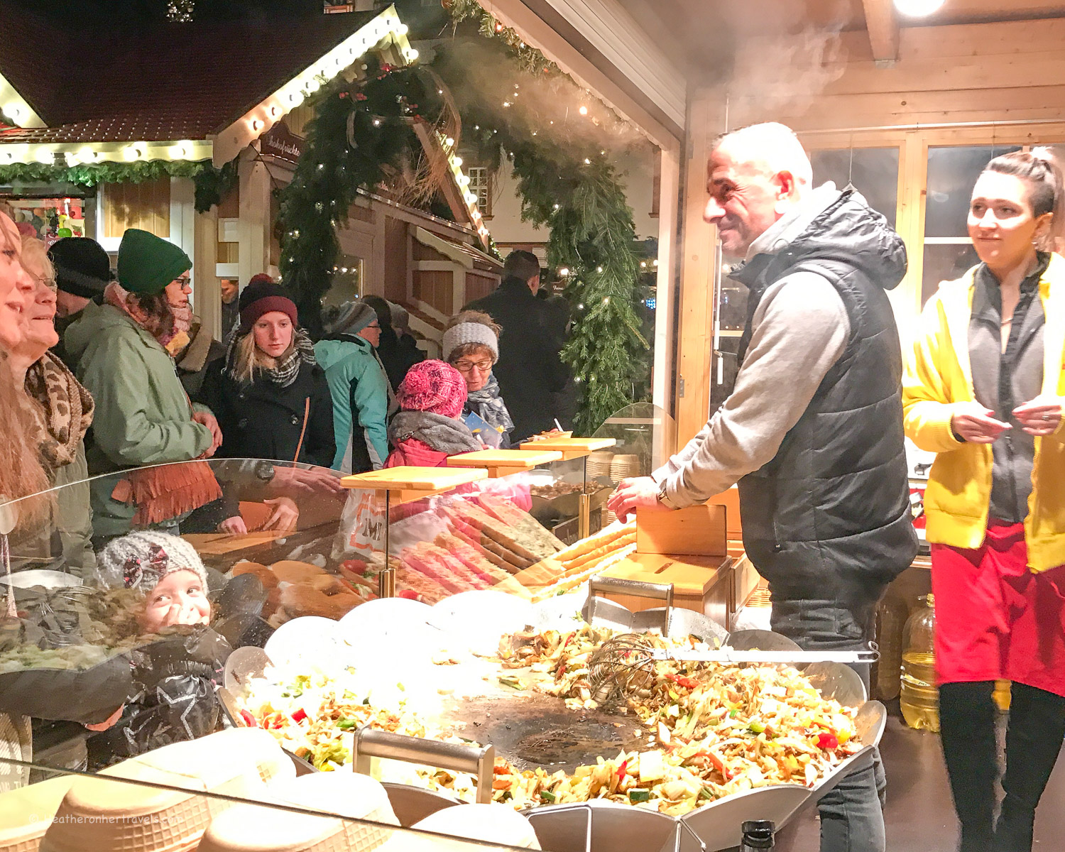 Food in the Christmas market at Coburg