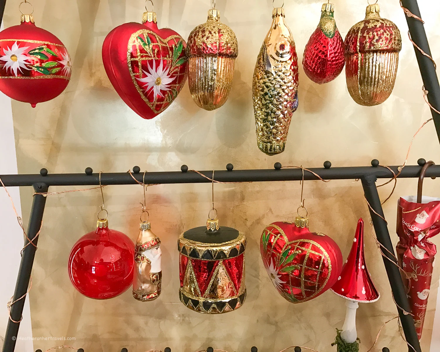 Traditional Christmas baubles in Coburg, Germany