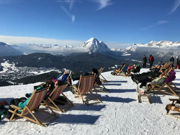 Deckchairs at Rossehutte in Seefeld