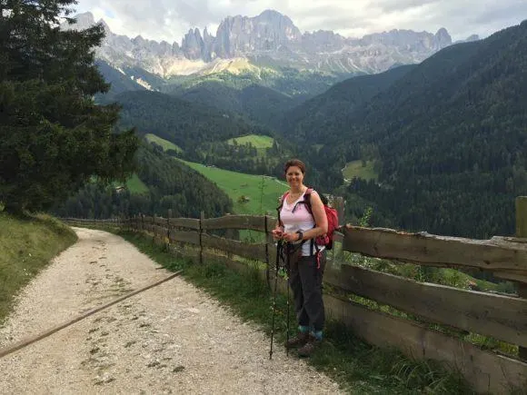 Hiking back to St Cyprian in the Dolomites