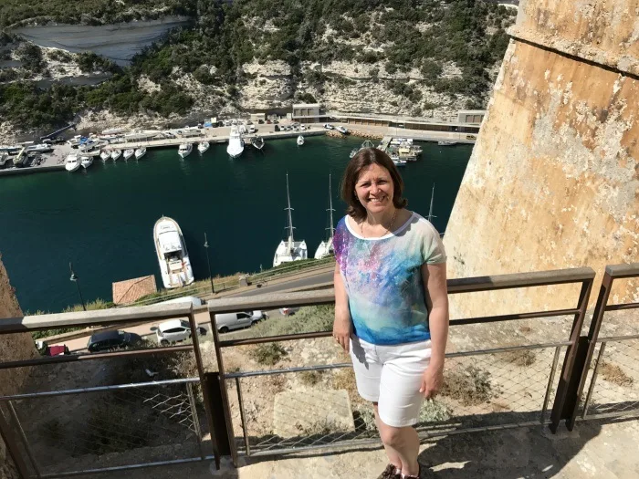 Heather in Bonifacio Corsica Photo: Heatheronhertravels.com