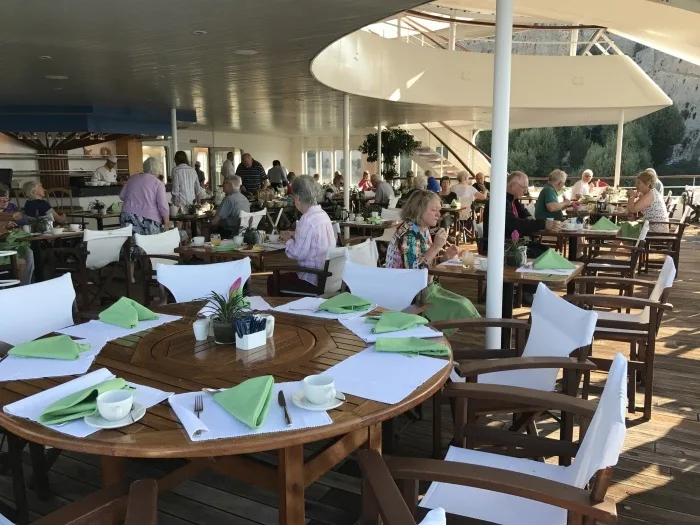 Terrace restaurant on Aegean Odyssey