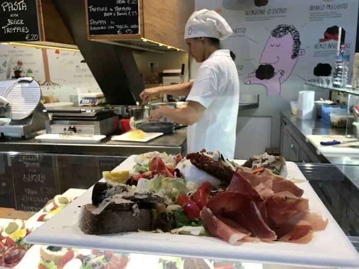 Truffle platter at the Central Market in Florence Photo: Heatheronhertravels.com