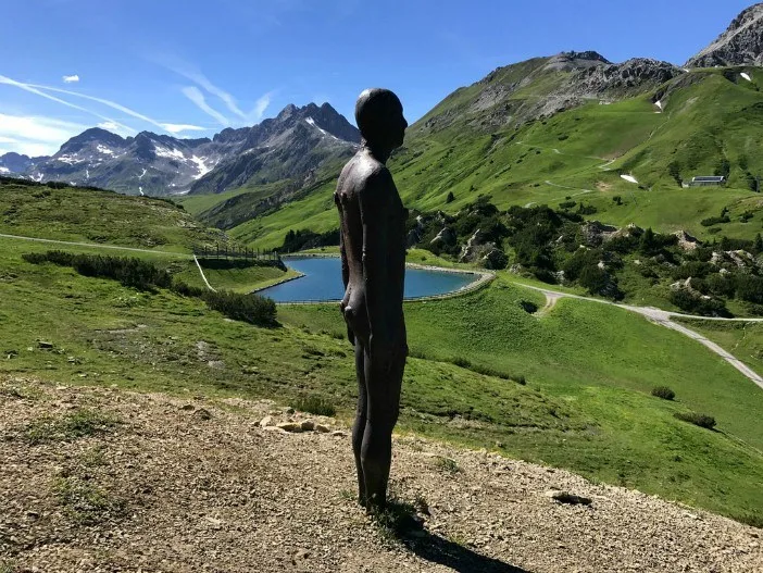 Antony Gormely Statue, Lech, Vorarlberg, Austria Photo: Heatheronhertravels.com