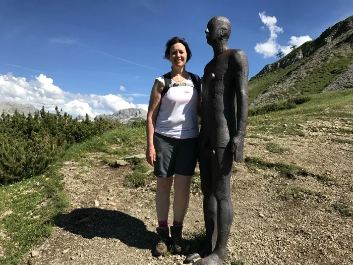 Antony Gormley sculpture near Lech Photo: Heatheronhertravels.com