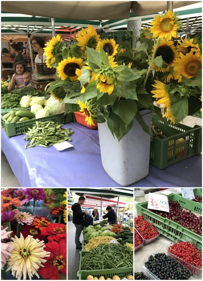 Farmers market at Kaiser Joseph Platz in Graz Photo: Heatheronhertravels.com