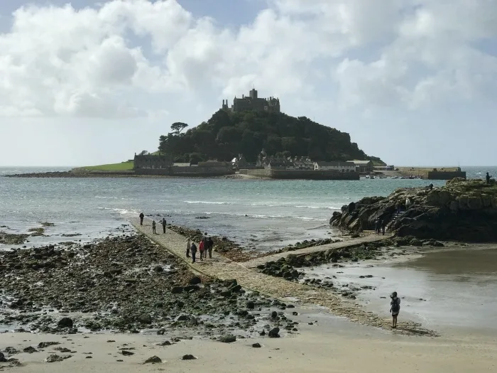 St Michael's Mount in Cornwall low tide