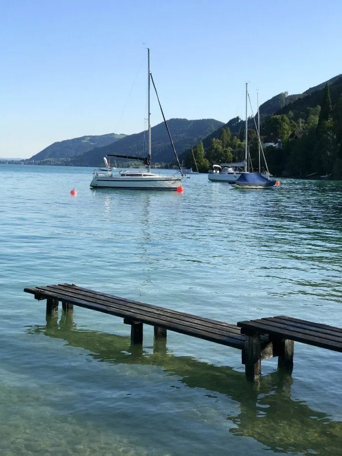 Austrian lakes and mountains: Attersee in Salzkammergut, Austria Photo: Heatheronhertravels.com